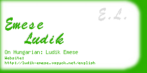 emese ludik business card